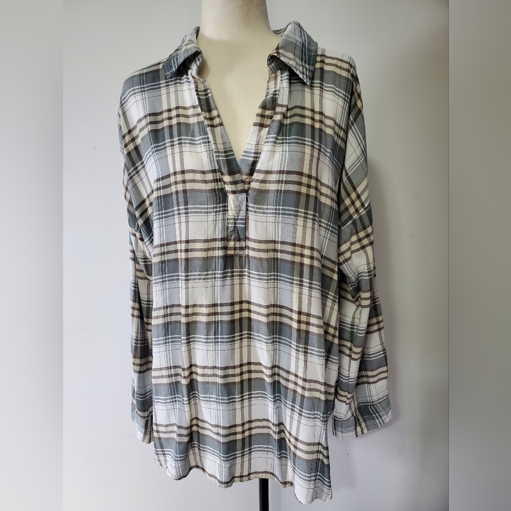 Perch By Blu Pepper Plaid Pullover Tunic